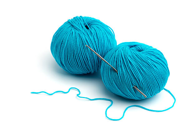 Close-up of a blue, braided rope.
