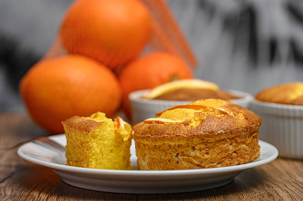 Cake with cherries and oranges