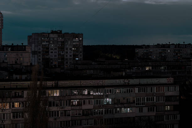 istock Ukrainian Cityscape During Blackout Dusk 2246541432