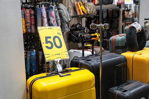 Retail Display with 50 Percent Discount on Luggage