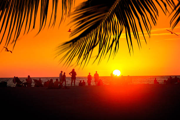 istock People enjoy sandy tropical beach during sunset 2246548967