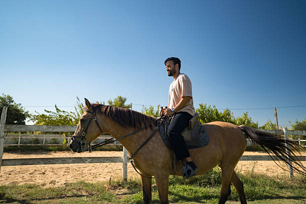 Man riding a horse in Setúbal, Portugal