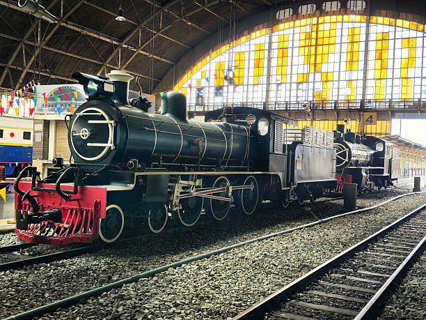 istock Old Steam Train in railway station 2246553168