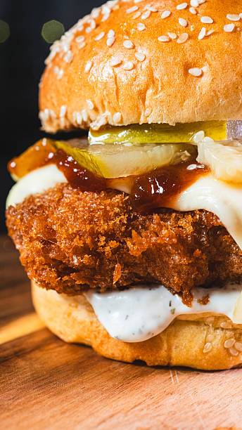 istock Korean Fried Chicken Katsu Burger 2246555178