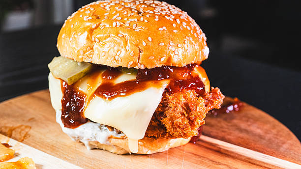 istock Korean Fried Chicken Katsu Burger 2246555187
