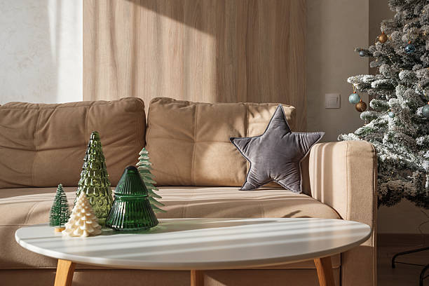 istock Cozy Living Room with Christmas Tree and Festive Decor 2246560824