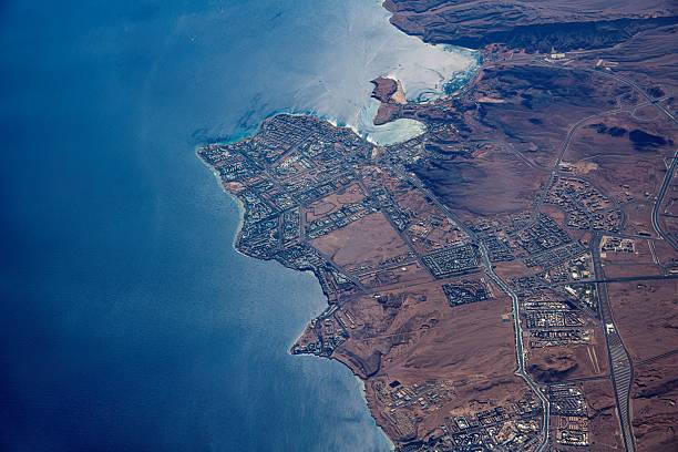 istock Red sea city aerial view 2246561285