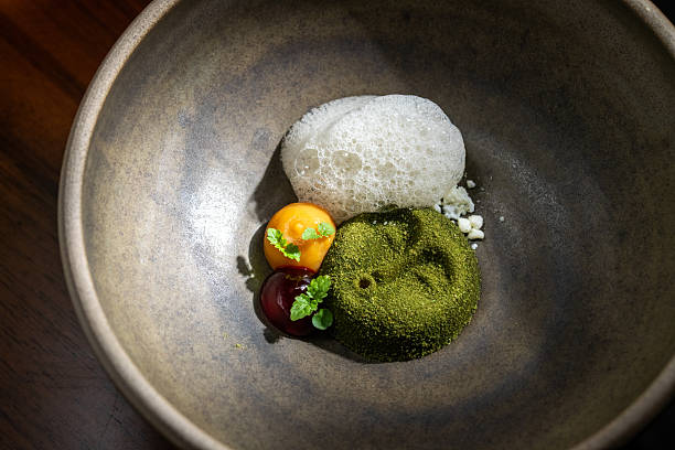 istock Fine dining molecular gastronomy dessert dish with foam 2246576760
