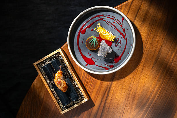 istock Gourmet fine dining dish featuring molecular gastronomy cuisine 2246578558