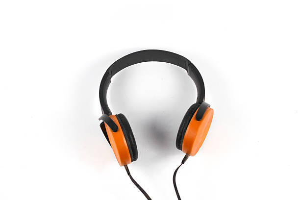istock Vintage Wired Headphone Device Audio Equipment on White Background 2246586697