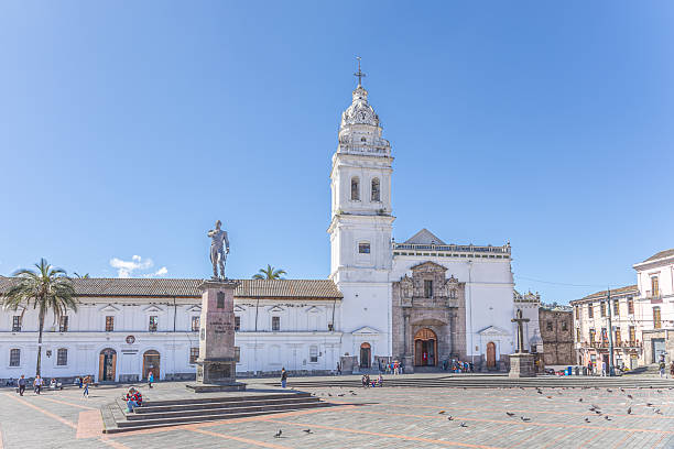 Quito, Ecuador - October 7, 2025: The Church and Convent of Santo Domingo is an important historical and architectural complex located in the historic center of Quito, Ecuador.