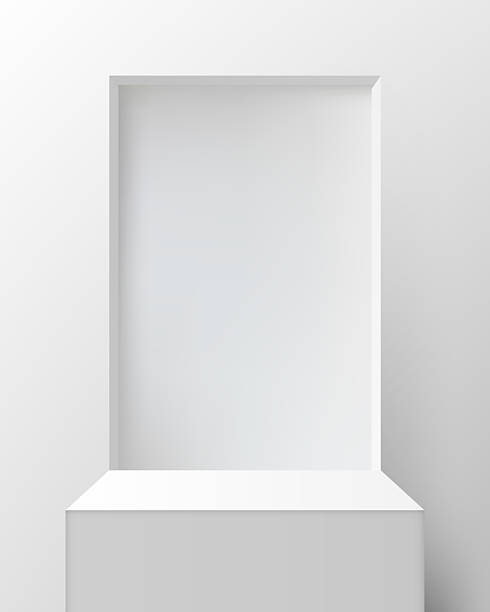 istock minimalist white podium display with recessed niche wall setup for clean product mockup presentation in a modern interior showroom scene 2246616266