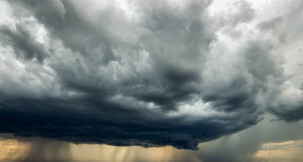istock Storm clouds with the rain. Nature Environment Dark huge cloud sky black stormy cloud 2246619682