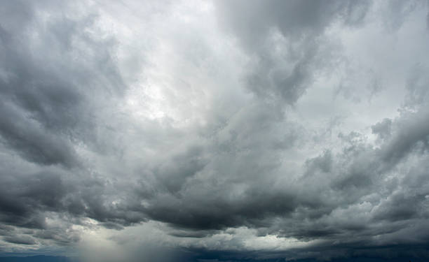 istock Storm clouds with the rain. Nature Environment Dark huge cloud sky black stormy cloud 2246620418