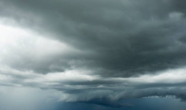 istock Storm clouds with the rain. Nature Environment Dark huge cloud sky black stormy cloud 2246620424
