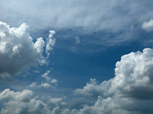 White cloud and Beautiful with blue sky background.