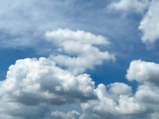 White cloud and Beautiful with blue sky background.