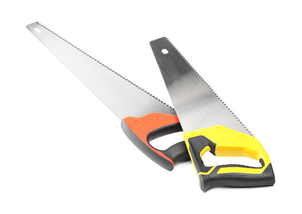 istock Saws with colorful handles isolated on white 2246625388