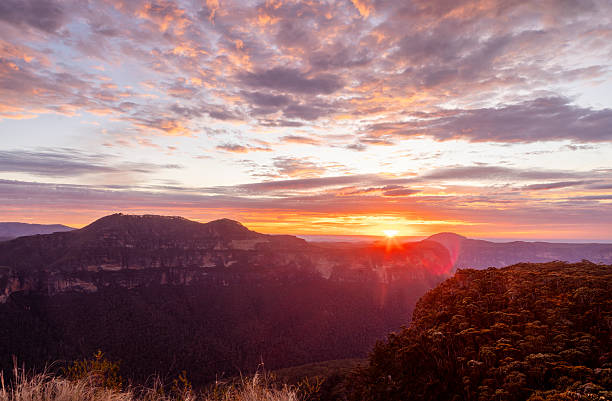 istock Sunrise behind Mountain Ranges 2246629904