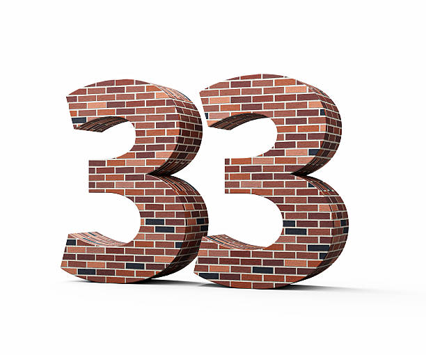 istock Bricks Wall Number Thirty Three 33 Digit Made Of Colored Wall Of Bricks 3D Illustration 2246631052