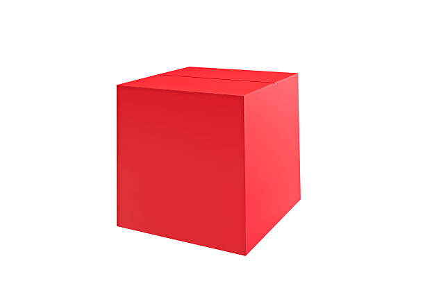 istock Red Cardboard box isolated on a white background 2246643715