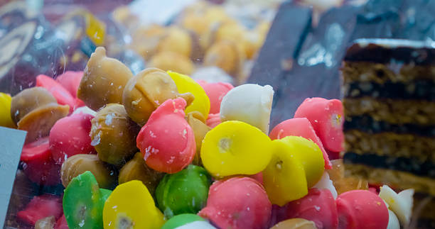 istock Colorful sweets filling a pastry shop window 2246649934