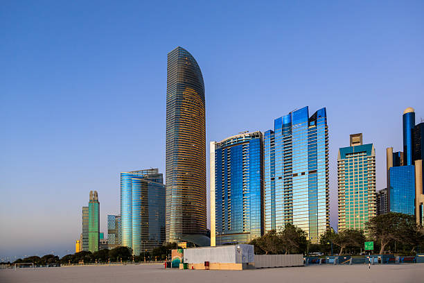 View typical skyscrapers in center of Abu Dhabi