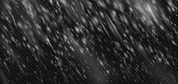 istock Snow effect snowstorm blizzard background with falling white snowflake png overlay. Transparent winter frozen texture for cold night sky or ice wind. Isolated flake frost pattern realistic design 2246653500