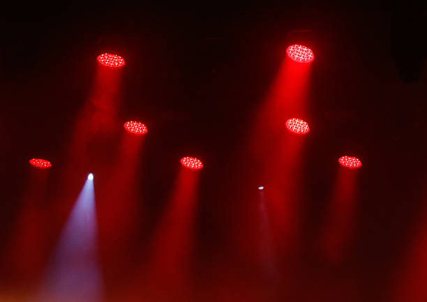 istock The lights are red and they are shining on the ceiling 2246653969