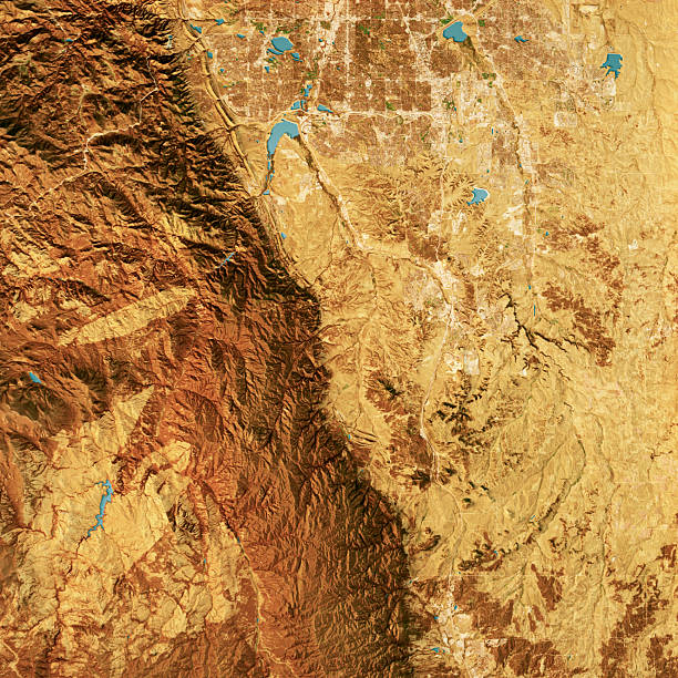 istock Douglas County CO Satellite Topographic Map 3D Render Color 2246654299