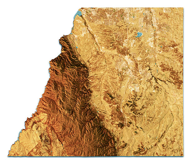 istock Douglas County CO Satellite Topographic Map 3D Render Isolated Color 2246654315