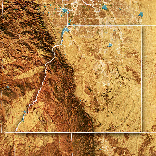 istock Douglas County CO Satellite Topographic Map 3D Render Color Border 2246654362