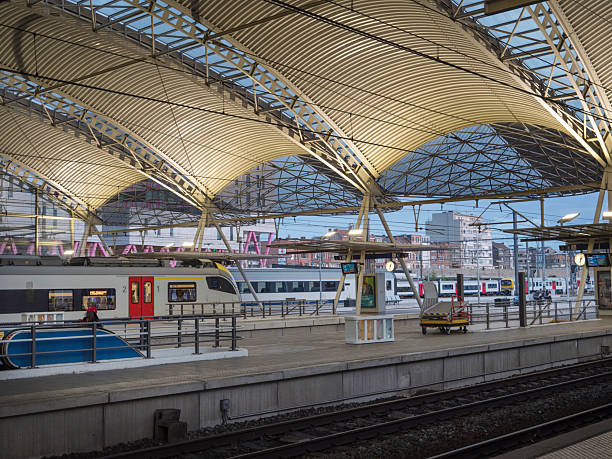 istock Trainstation at night at Leuven Belgium 2246655572