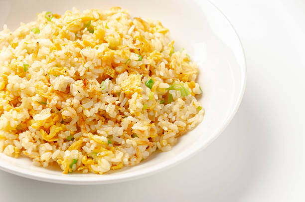 istock Egg and Dried Shrimp Fried Rice on White Background 2246656839