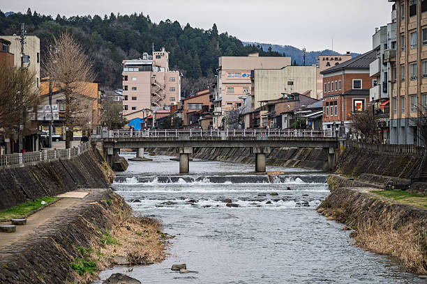 istock Bridge, river and city, Takayama 2246666527