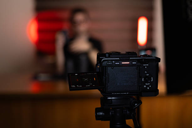 istock The camera is recording a man who is likely creating video content for a blog 2246670465
