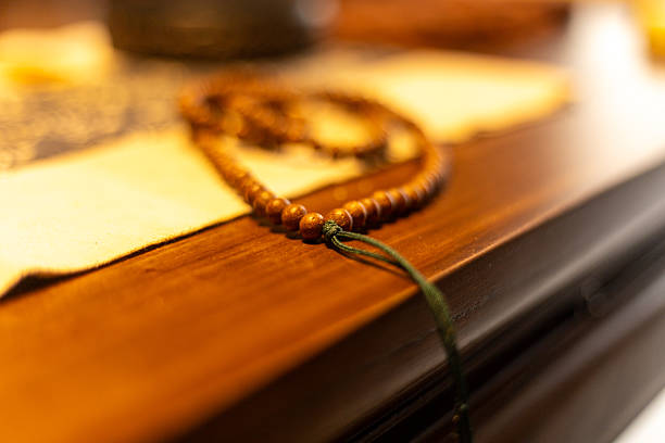 The bracelet was placed on a Chinese table.