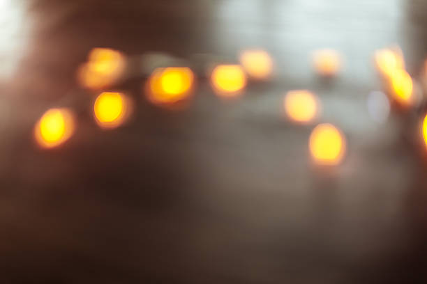Warm lights illuminate a space, creating a cozy and inviting ambiance for relaxation.
