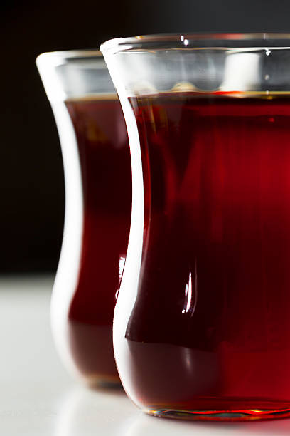 istock Freshly brewed tea served in elegant glass cups on a simple table 2246679396