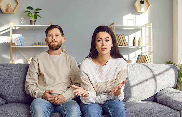 istock Family couple discussing relationship problems and misunderstandings in online therapy 2246679917
