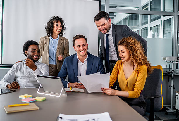 istock Business team collaborating during an office meeting 2246681092