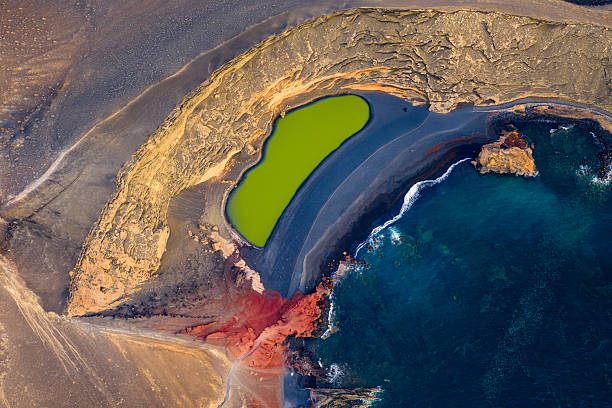 istock El Golfo green lagoon, Lanzarote, Canary Islands 2246685935