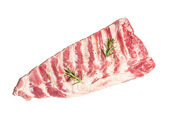 istock Raw pork ribs isolated on white background 2246687656