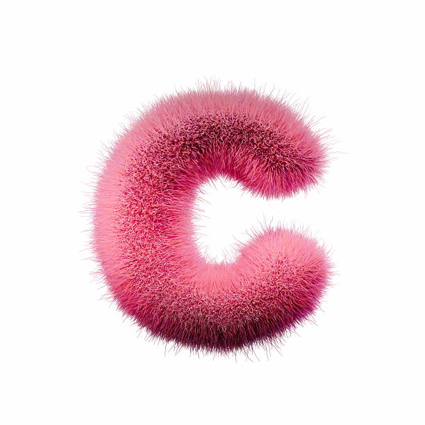 istock Pink fur Font Letter C 3D 2246691357
