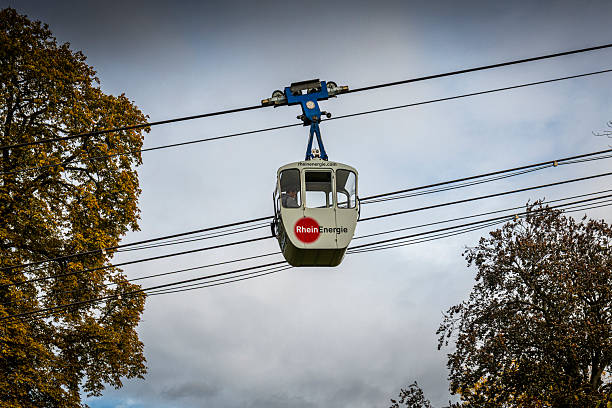 Gondola Lift on Jaworzyna Krynicka Mountain in autumn. Krynica-Zdroj, Poland.