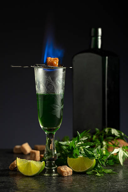 istock Burning sugar on a glass with absinthe. 2246696484
