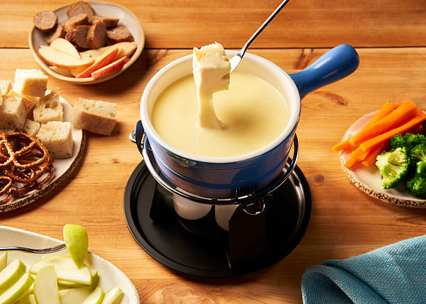 istock Swiss Cheese Fondue with Items to Dip 2246700764