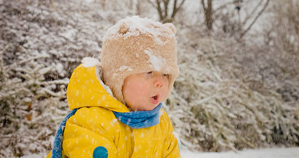 istock Boy explores snowflakes in a winter park during a snowy day 2246703075