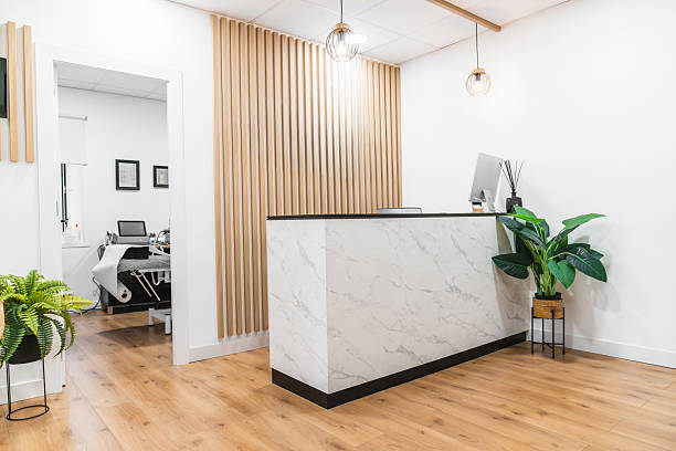 istock Modern physiotherapy clinic reception interior with bright design 2246708531