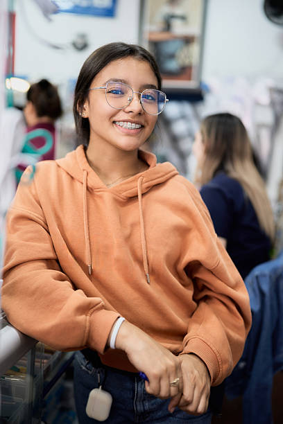 Young woman smiling while working in an administrative office